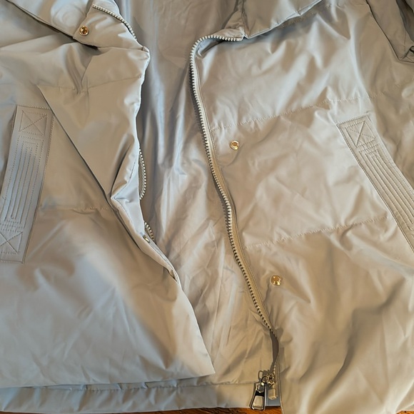 Gentle Herd Spice Ice Blue Down Filled Short Quilted Retro Puffer Jacket Size M - Picture 10 of 12